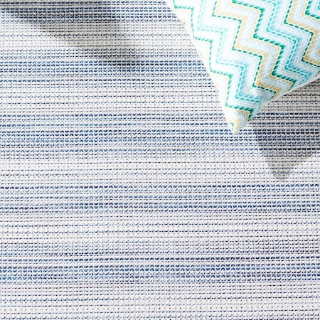 Safavieh 6 ft. 5 in. x 6 ft. 5 in. Hampton Collection Round Power Loomed Rug, Blue HTN231M-7R